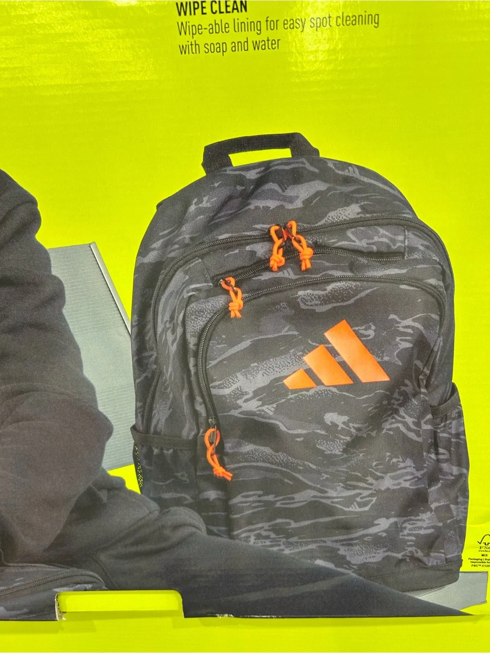 adidas classic Black Camouflage Backpack new with tag